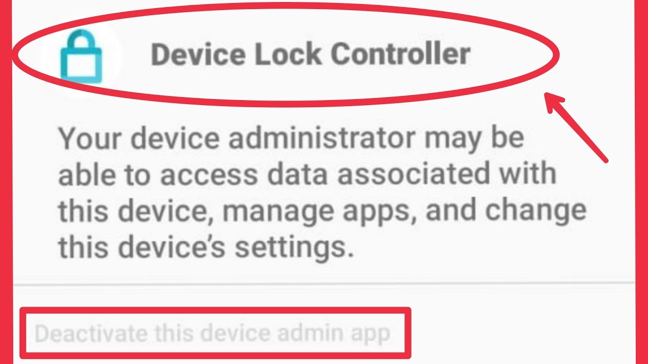 Fix Device Lock Controller In Administrator & Device Admin Problem ...