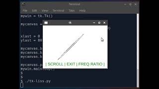 Python/TK Program to draw Lissajous Figures.