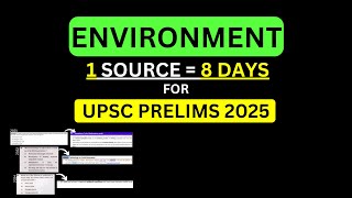 FINISH Environment in Just 8 Days with ONLY Source for UPSC!