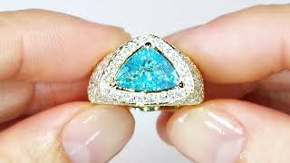 Brazilian Paraiba Tourmaline Ring at 2.37 carats by Kat Florence KF07820