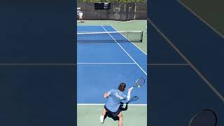 Jonas Hartenstein (UNF) grinds out the point against Yassine Dlimi (UCF)! #tennis #ncaa #unf