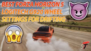 BEST LOGITECH G920 WHEEL SETTINGS FOR DRIFTING | FORZA HORIZON 5  |BEST HELLCAT DRIFT TUNE|