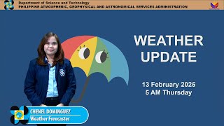 Public Weather Forecast issued at 5AM | February 13, 2025 - Thursday