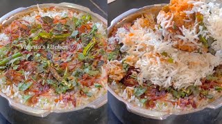 mushroom soya chunks dum biryani recipe | veg biryani recipe