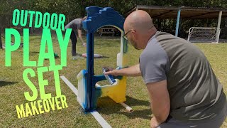 Outdoor Play Set Makeover - Painting a Little Tikes Slide