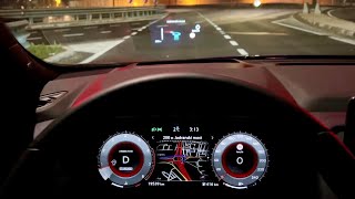 Nissan QASHQAI 2022 - impressive HEAD-UP display at night (10.8-inch display)
