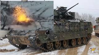 2024 01 20  Позор 2024  старенький БМП M2 Bradley деклассировал хваленый Т 90 «Подрыв»