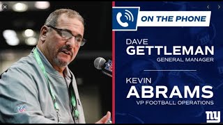 New York Giants Conference Call | Dave Gettleman comments on Draft and Current Roster