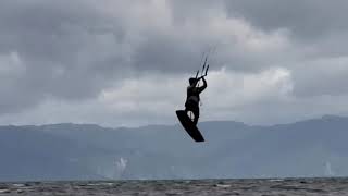 20190807 姶良市別府川　カイトボードセッション Training　Kite Foil TT　Blind Darkslide