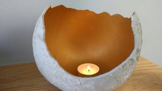 DiY christmas cement candle decoration 🎄🎁 🕯️