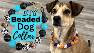 Beaded Dog Collar Tutorial | Leash Compatible | DIY #dog #dogaccessories #beaded #collar