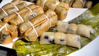 ข้าวต้มมัดไส้เผือกกวน/ Coconut Sticky Rice and sweet mashed Taro filling