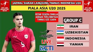 Jadwal Siaran Langsung Timnas Indonesia U20 Piala Asia U20 2025 - Live RCTI