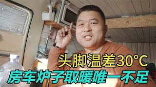 一人一车自驾根河挑战极寒，吃住在车里生炉子取暖唯一不足温差大