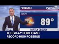 Tampa weather | Possible record high Tuesday