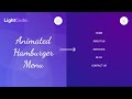 Advance Animated Hamburger Menu With Hover Effects Using   Only HTML & CSS