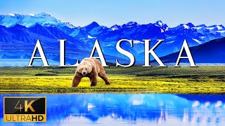 FLYING OVER ALASKA (4K UHD) - Relaxing Music With Stunning Beautiful Nature (4K Video Ultra HD)