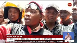 A section of hawkers decry forceful eviction in Kitengela