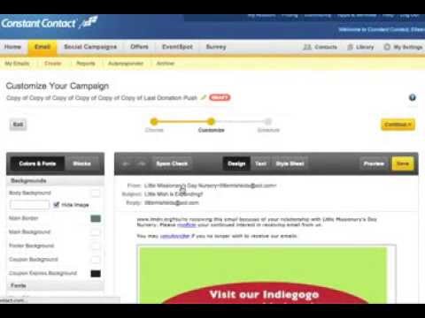 Constant Contact Tutorial Youtube