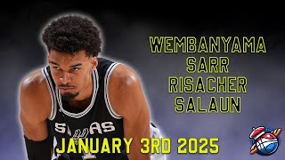 WEMBANYAMA - SARR - RISACHER - SALAUN -   NBA FRENCH HIGHLIGHTS  01.03.2025