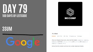 GOOGLE INTERVIEW QUESTION | 3Sum (LeetCode problem 15)