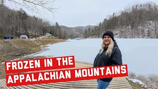 We Explore a Frozen Lake in the Appalachian Mountains (Harlan Kentucky)