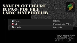 How to save plot as png/pdf file using matplotlib in python? #python #matplotlib #pdf #png