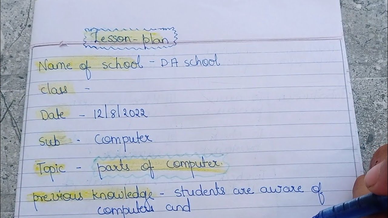 Parts Of Computer Lesson Plan At Geraldo Owens Blog