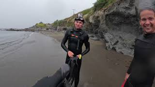 SOLO Diving & Surfing adventure. Tora, NZ.