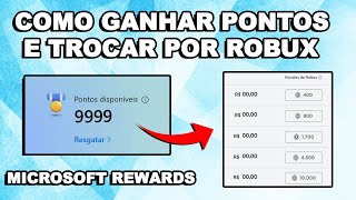 COMO GANHAR PONTOS E TROCAR POR ROBUX GRÁTIS NO MICROSOFT REWARDS - ROBLOX