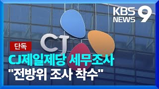 [단독] 국세청, CJ제일제당 대대적 세무조사…이유는? [9시 뉴스] / KBS  2024.11.26.