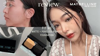 ทดสอบแป้งผสมรองพื้น MAYBELLINE FIT ME คุมมัน 24 ชม. ปกปิดแต่บางเบาจริงมั้ย ? | mildnitha