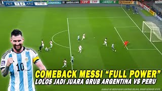 Brace Gol Amazing Messi Bawa Lolos Argentina vs Peru Kualifikasi Piala Dunia 2026