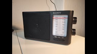 Sony ICF-506 AM-FM Analogue Tuning Radio / Review & AM Bandscan