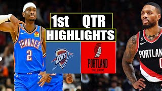 Oklahoma City Thunder vs Portland Trail Blazers 1st QTR Game Highlights | March