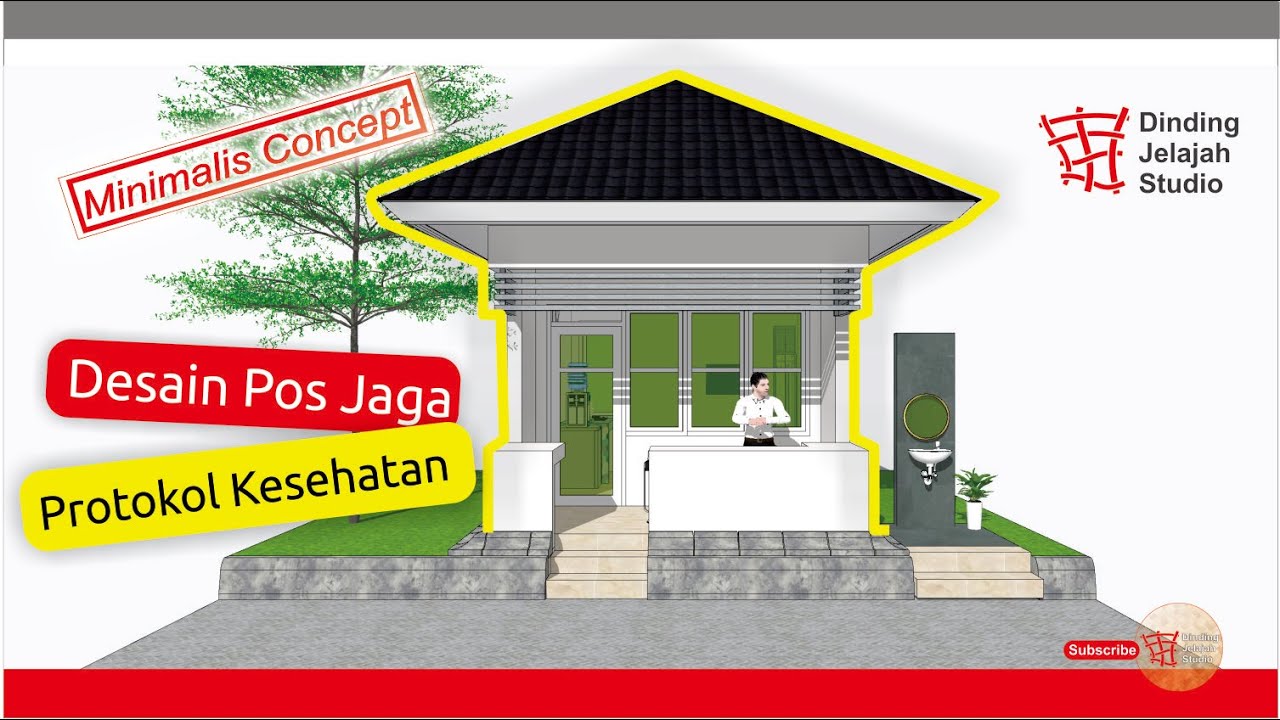 Desain Pos Jaga Pos Security, Pos Satpam Dengan Konsep Tropis Minimalis ...