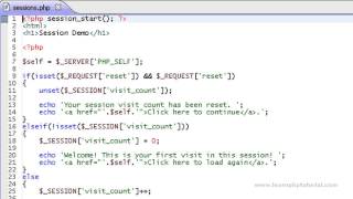 LearnPHP Tutorial Level 2, Chapter 11. PHP Sessions