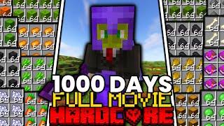 I Survived 1000 Days in Hardcore Minecraft [FULL MINECRAFT MOVIE]