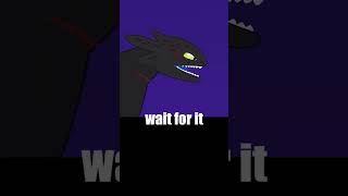 Night Fury is DIFFERENT!  #nightfury #godzilla #animation #toothless #kaiju #enderdragon