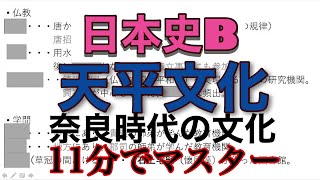 【日本史B】これで完璧・共通テスト文化史【奈良時代】【天平文化】【奈良文化】