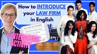 How to introduce your law firm in English