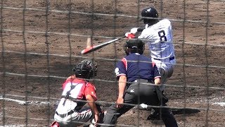 徳嶺光真 選手(浦添ボーイズ・首里中3年)　特大ツーベース！　2018ジャイアンツカップ沖縄地区予選2回戦vs那覇ボーイズ　H30.5.4　読谷球場