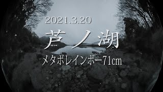 2021.03.20芦ノ湖　出ましたメタボレインボー71cm‼️