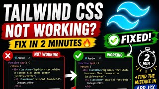 Tailwind CSS Not Applying Styles? FIXED ✅