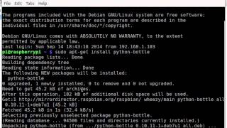 install python-bottle on Raspberry Pi