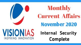 Vision IAS Monthly Current Affairs || November 2020 ||  Security || UPSC 2021-2022