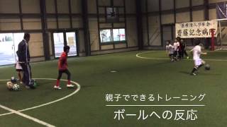 少年サッカー練習　親子でできるトレーニング ボールへの反応