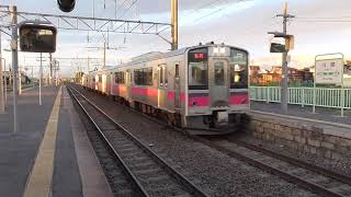 JR川部駅　奥羽本線 弘前行き到着【701系・678M】　2022.07.09