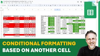 Google Sheets Conditional Formatting Based on Another Cell | Including Format Entire Row