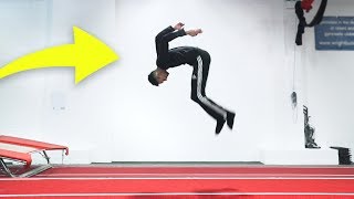 WORLDS HIGHEST Standing Frontflip!